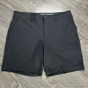 FLX MENS FLAT FRONT GOLF CHINO  Black Shorts